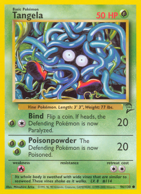 Tangela 096 Base Set 2 Common Near Mint