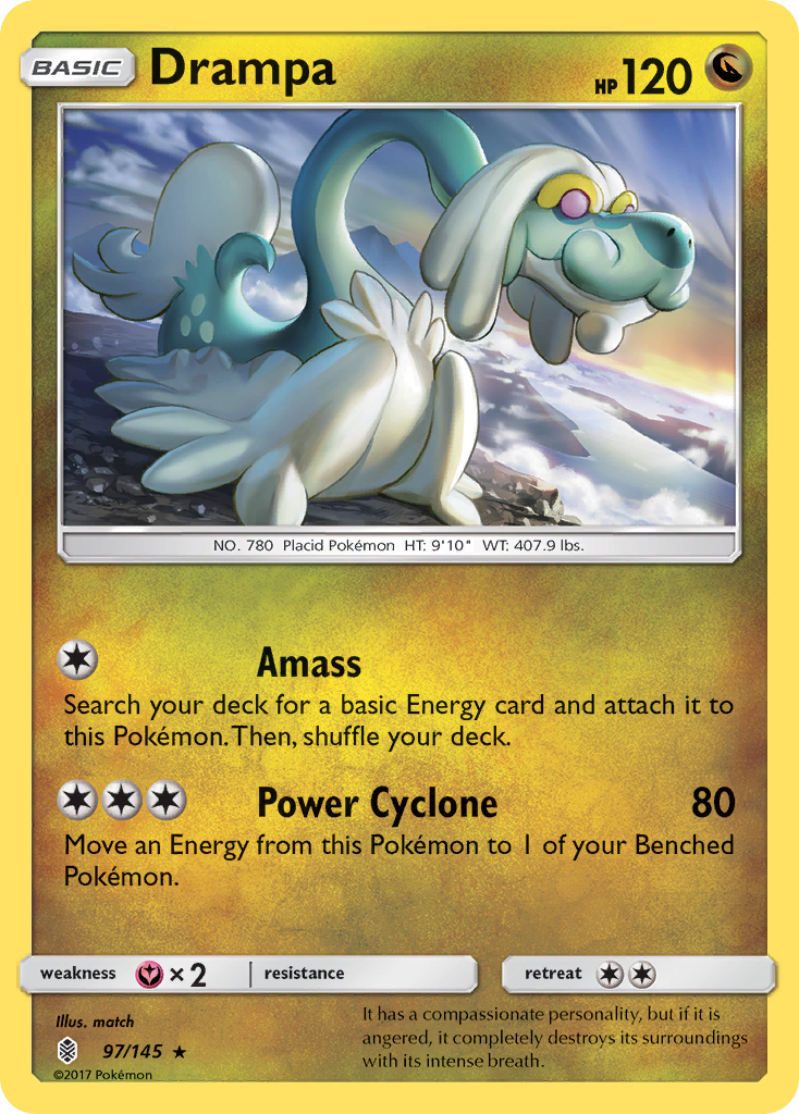 Drampa 97 SM - Guardians Rising Holo Rare Lightly Played