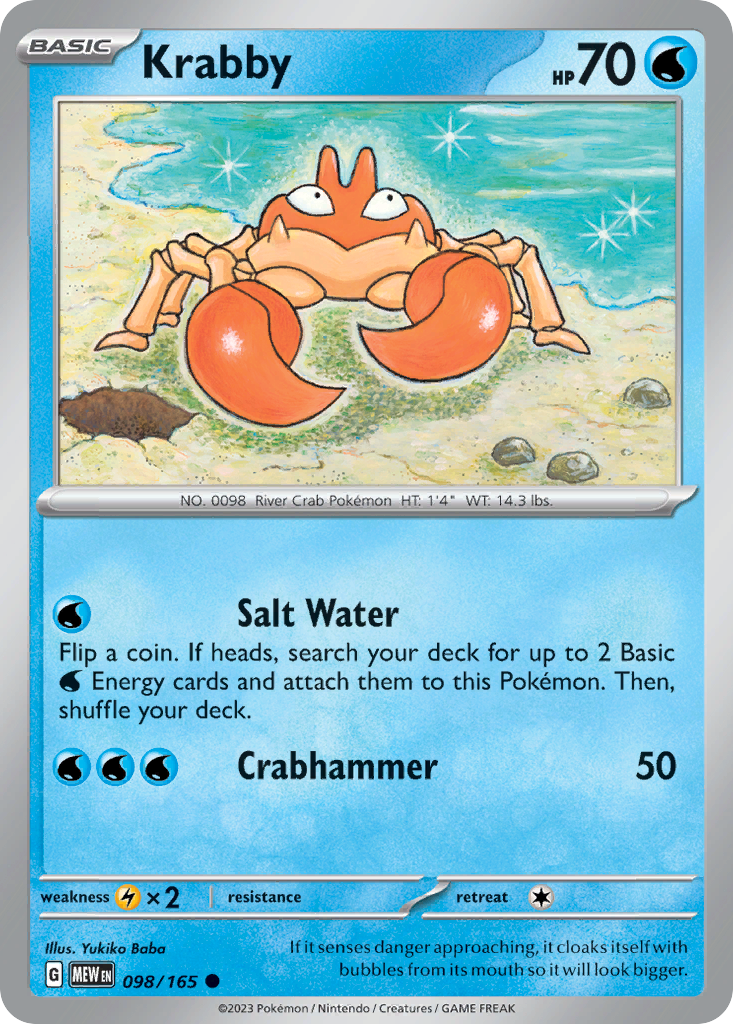 Krabby 098 SV: Scarlet & Violet 151 Common