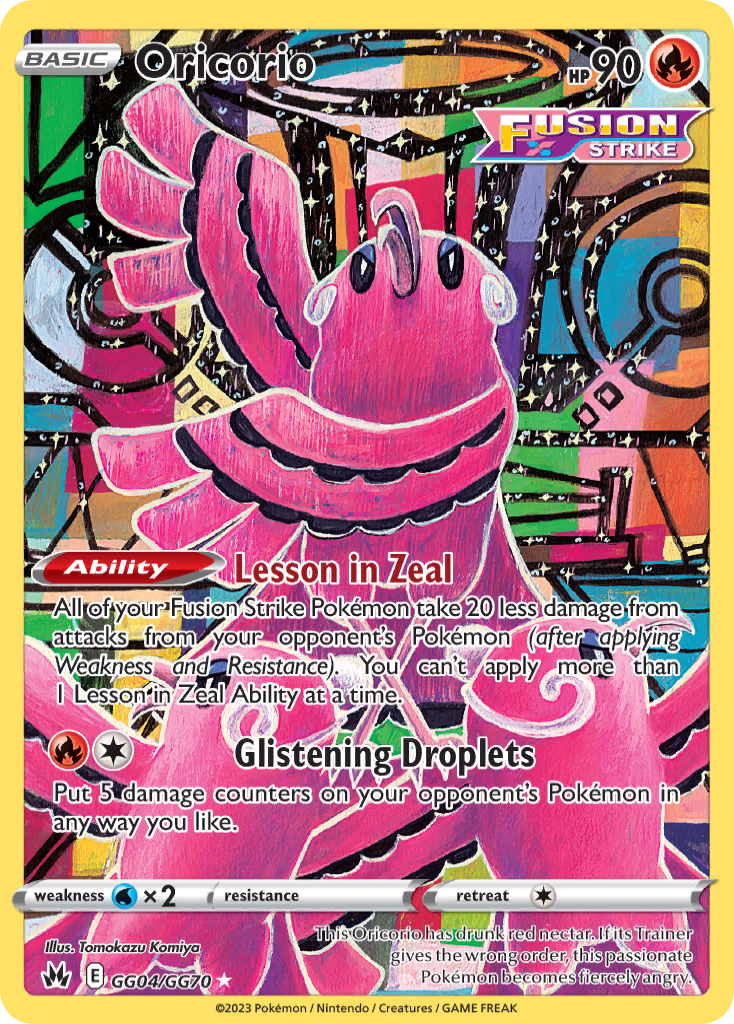 Oricorio GG04 Crown Zenith: Galarian Gallery Ultra Rare Lightly Played