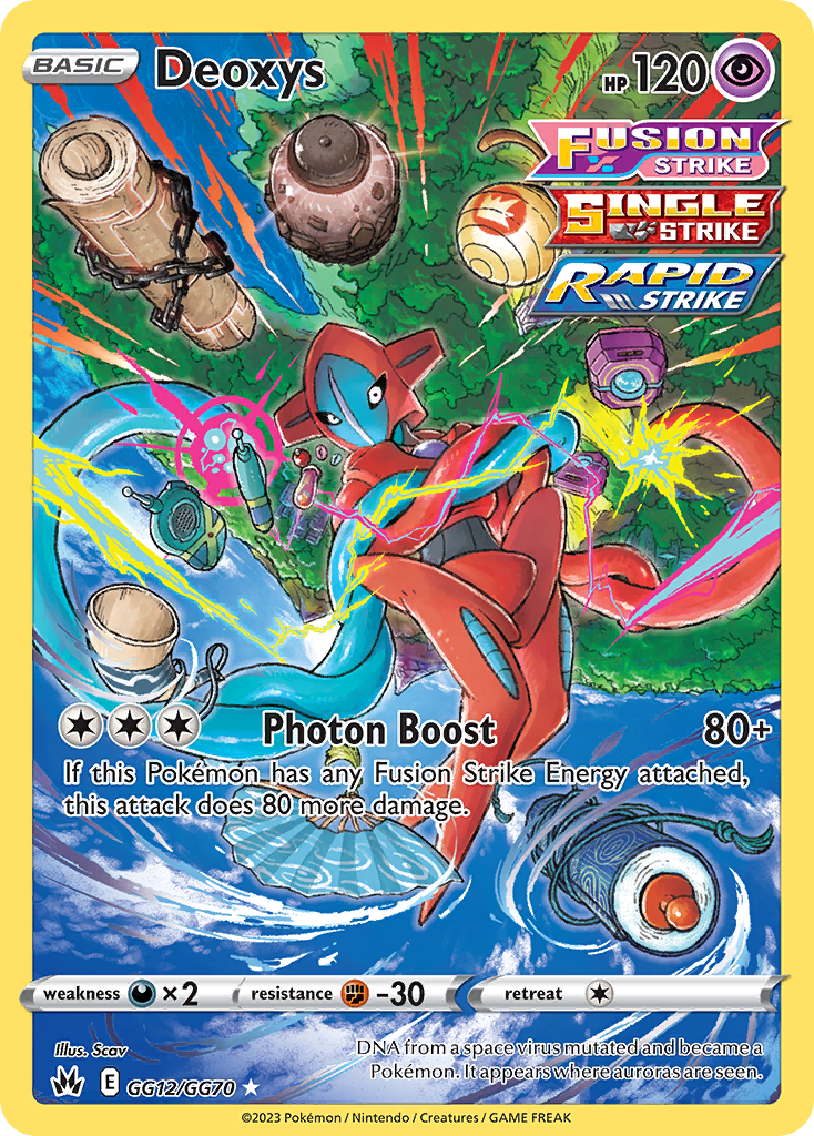 Deoxys GG12 Crown Zenith: Galarian Gallery Ultra Rare Lightly Played