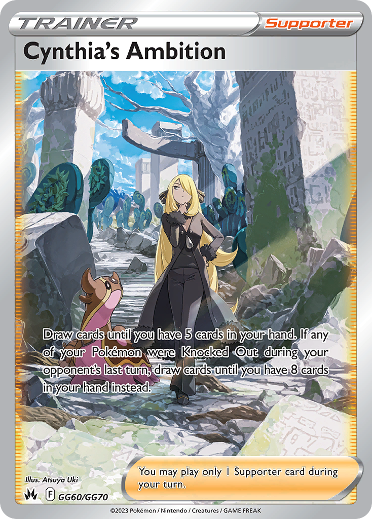 Cynthia's Ambition GG60 Crown Zenith: Galarian Gallery Ultra Rare Near Mint
