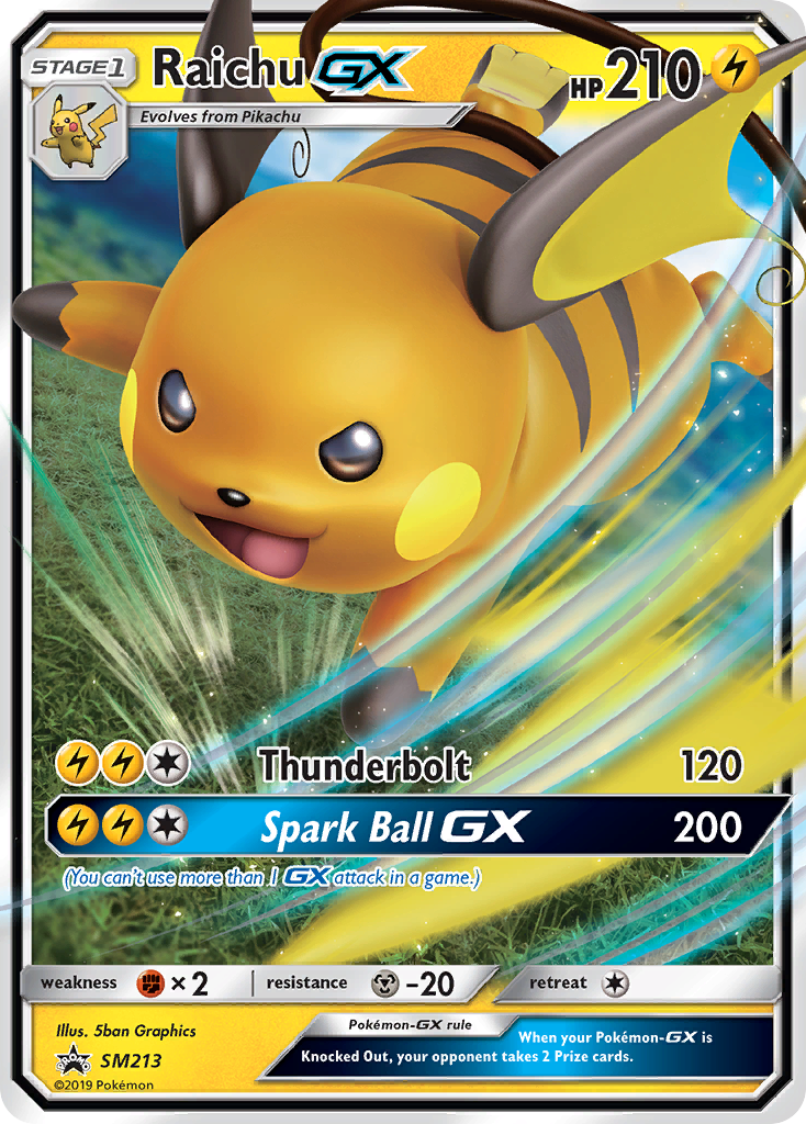 Raichu GX SM213 SM Promos Promo Lightly Played