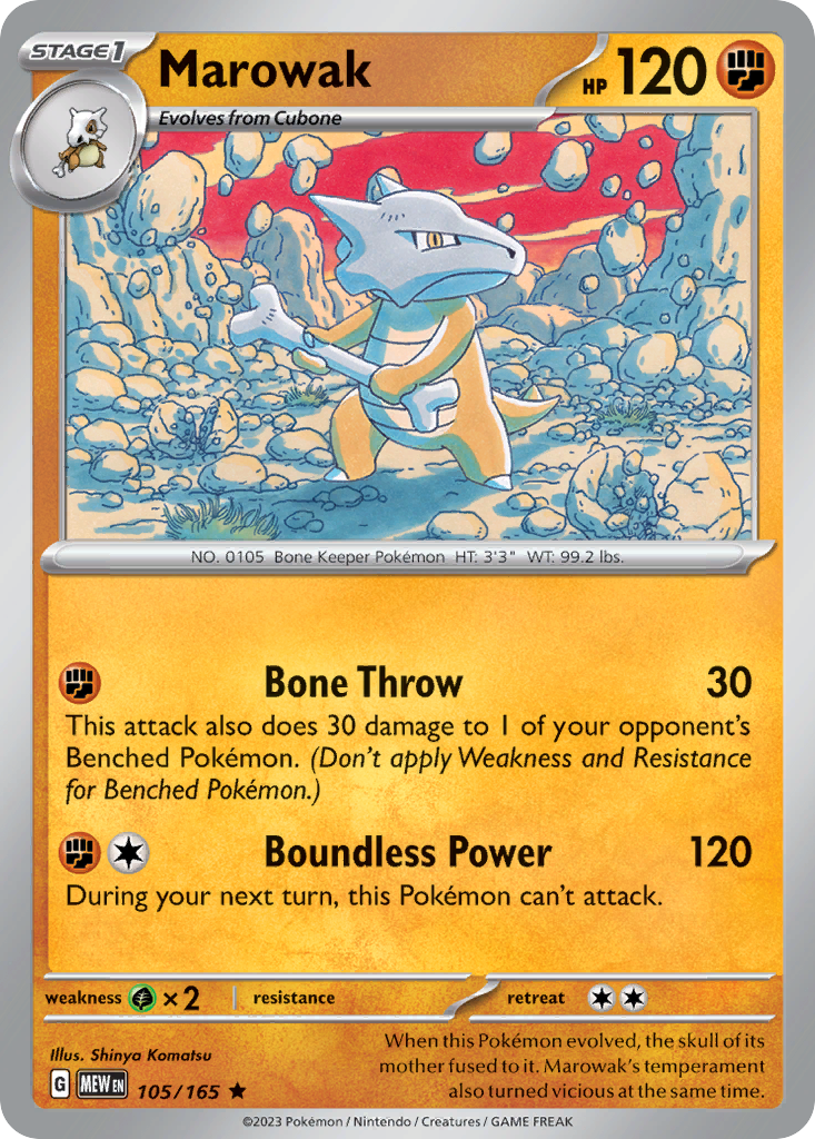 Marowak 105 SV: Scarlet & Violet 151 Rare