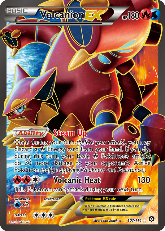 Volcanion EX 107 XY - Steam Siege Ultra Rare