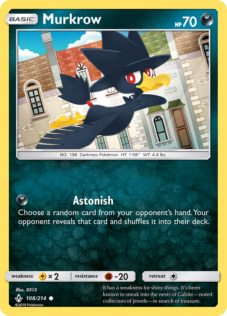 Murkrow 108 SM - Unbroken Bonds Common