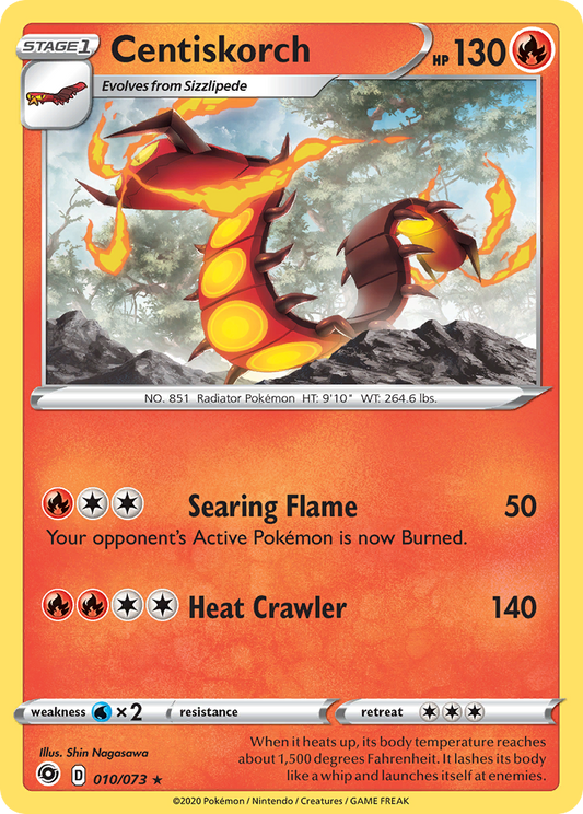 Centiskorch 10 Champion's Path Holo Rare