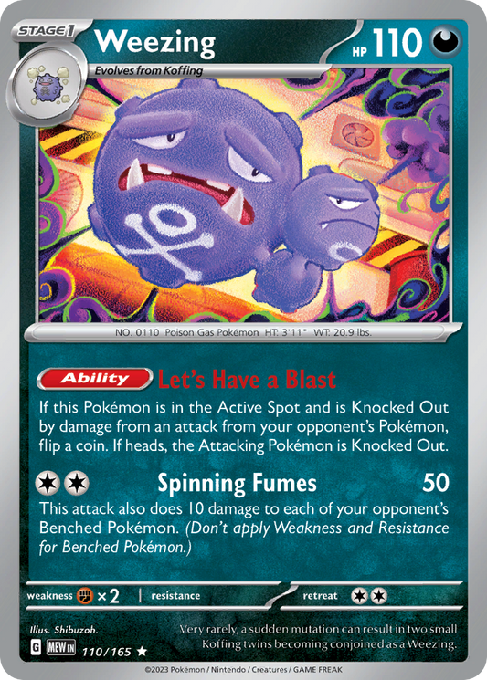 Weezing 110 SV: Scarlet & Violet 151 Rare Lightly Played