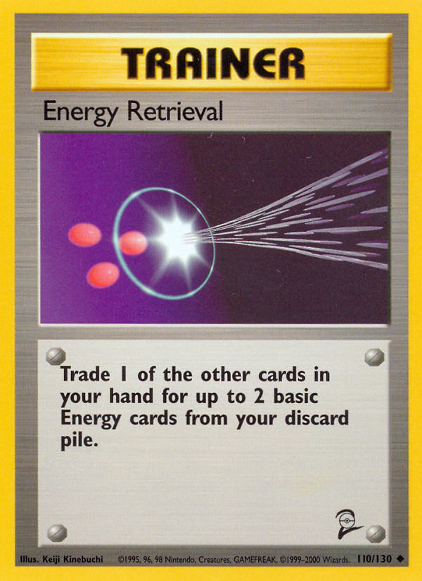 Energy Retrieval 110 Base Set 2 Uncommon Lightly Played
