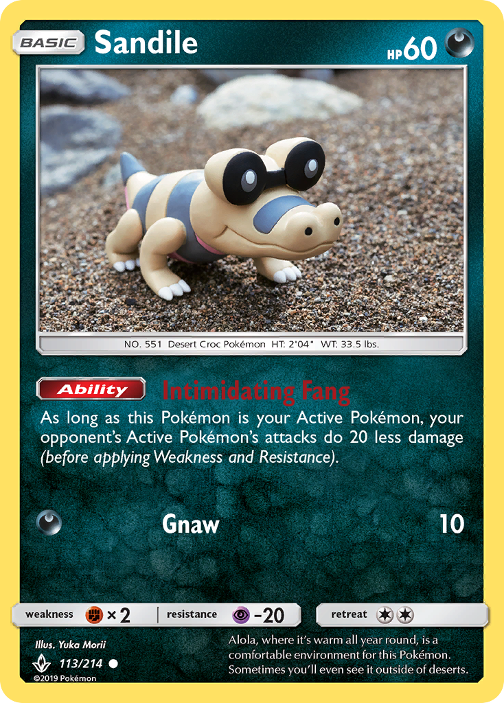 Sandile 113 SM - Unbroken Bonds Common Lightly Played