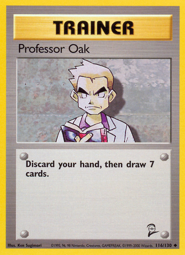 Professor Oak 116 Base Set 2 Uncommon