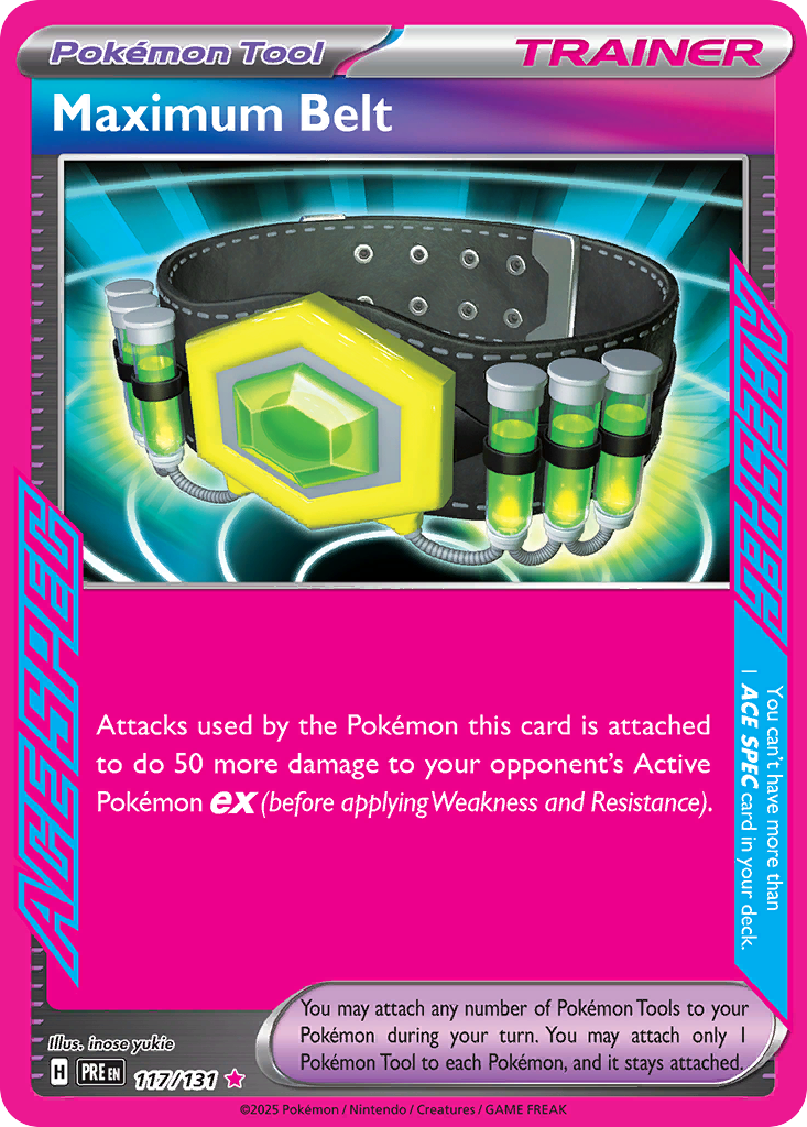 Maximum Belt 117 SV: Prismatic Evolutions Ace Spec Rare Lightly Played