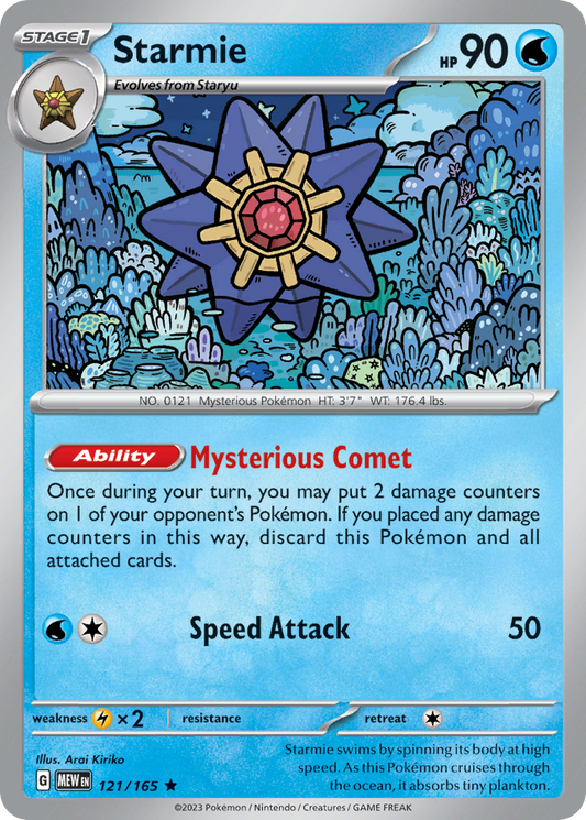 Starmie 121 SV: Scarlet & Violet 151 Rare Lightly Played