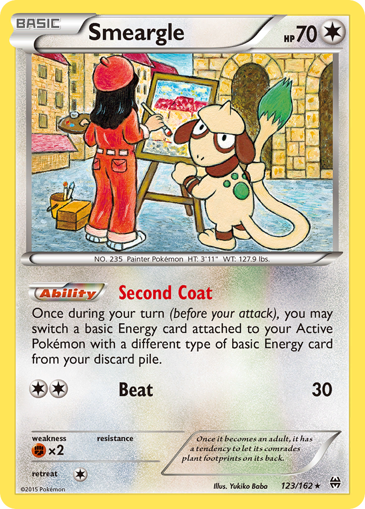 Smeargle 123 XY - BREAKthrough Rare Lightly Played
