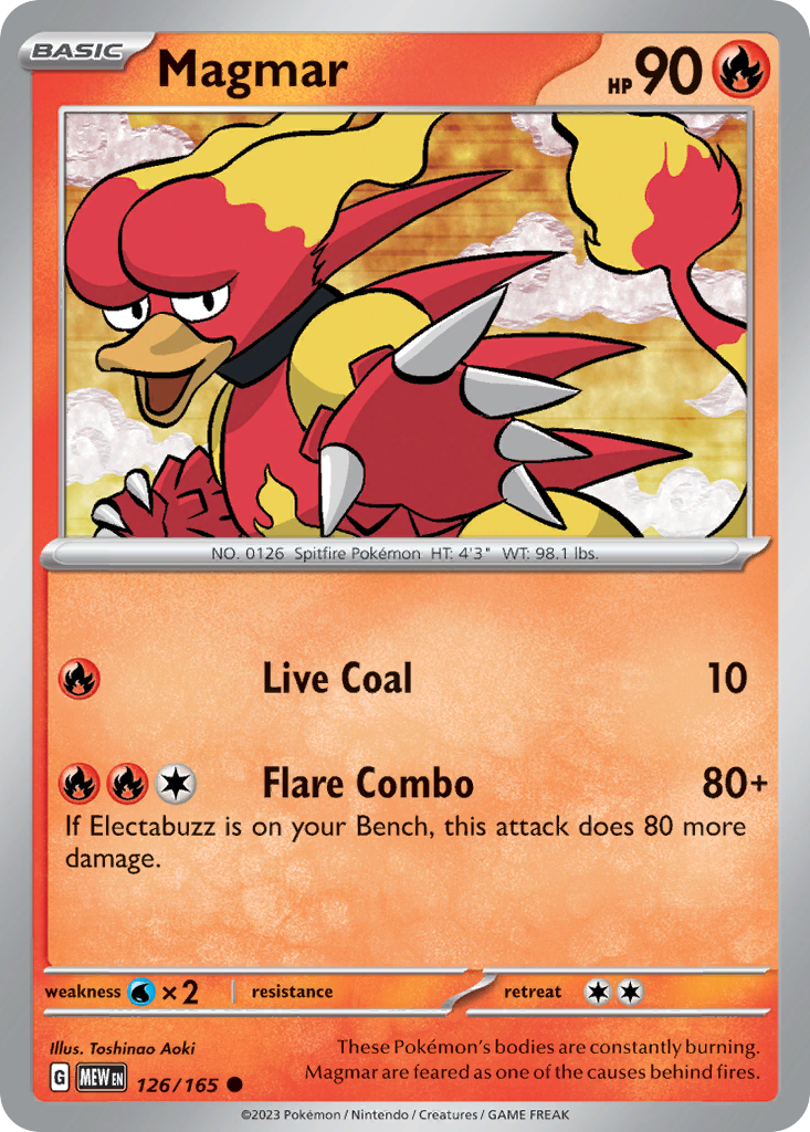 Magmar 126 SV: Scarlet & Violet 151 Common