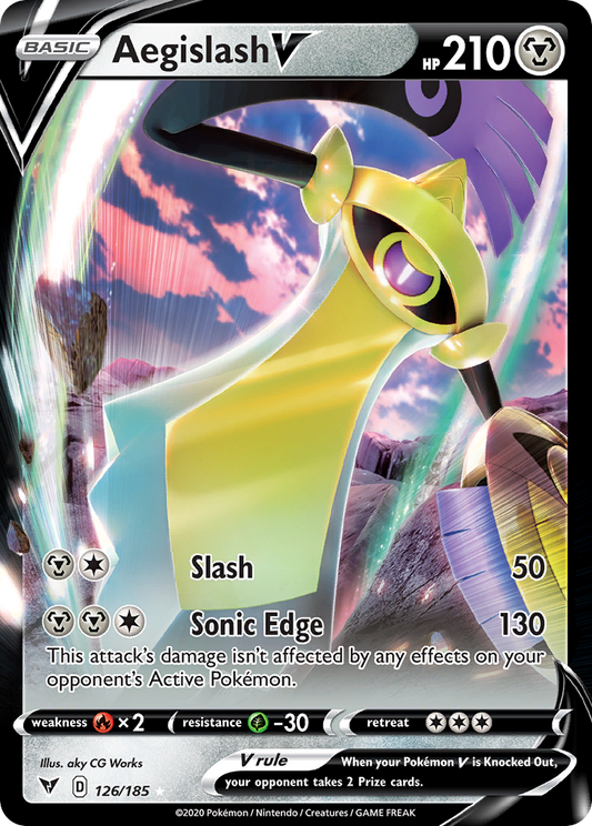 Aegislash V 126 SWSH04: Vivid Voltage Ultra Rare Lightly Played