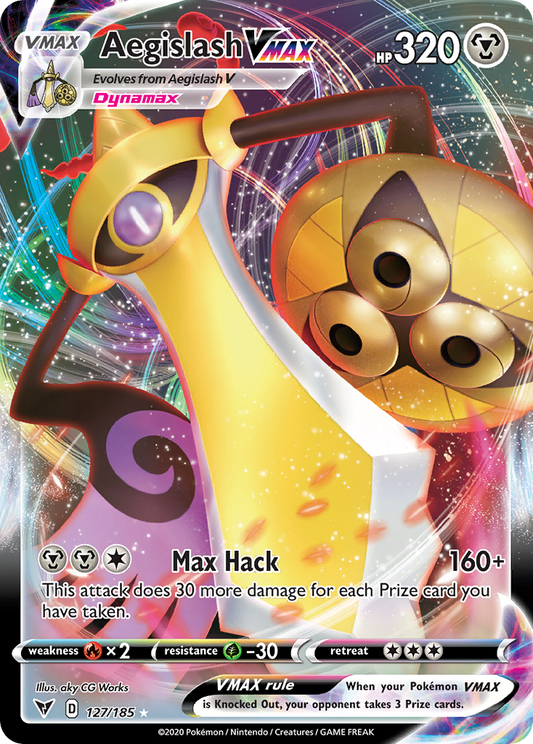 Aegislash VMAX 127 SWSH04: Vivid Voltage Ultra Rare Lightly Played