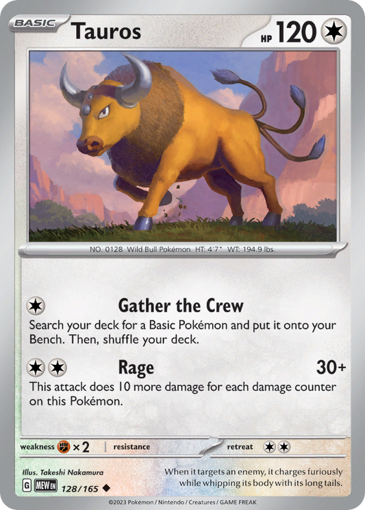 Tauros 128 SV: Scarlet & Violet 151 Uncommon