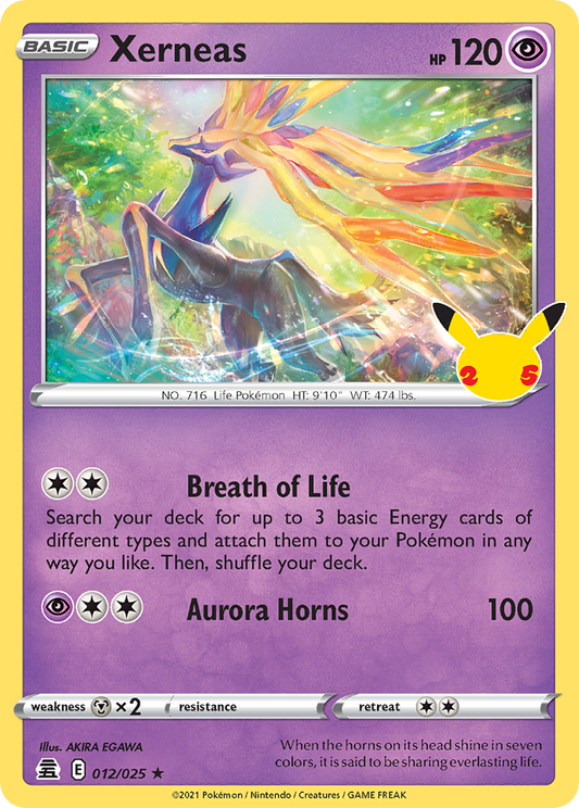 Xerneas 012 Celebrations Holo Rare