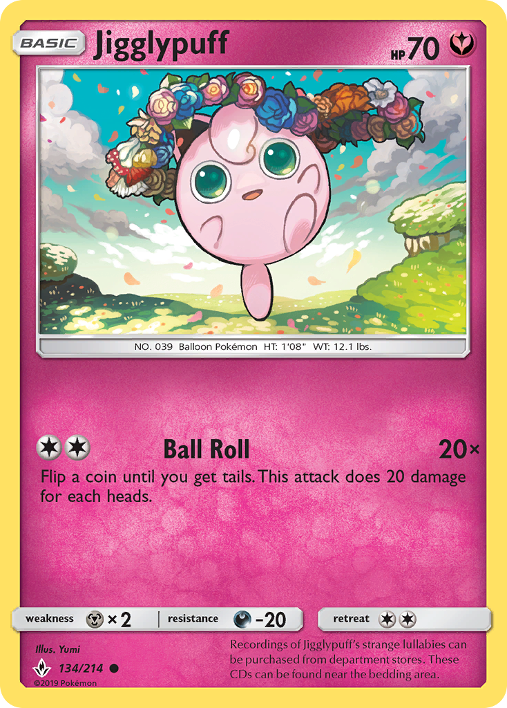 Jigglypuff 134 SM - Unbroken Bonds Common