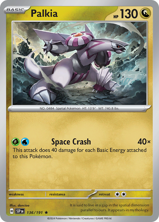 Palkia 136 SV08: Surging Sparks Rare Lightly Played