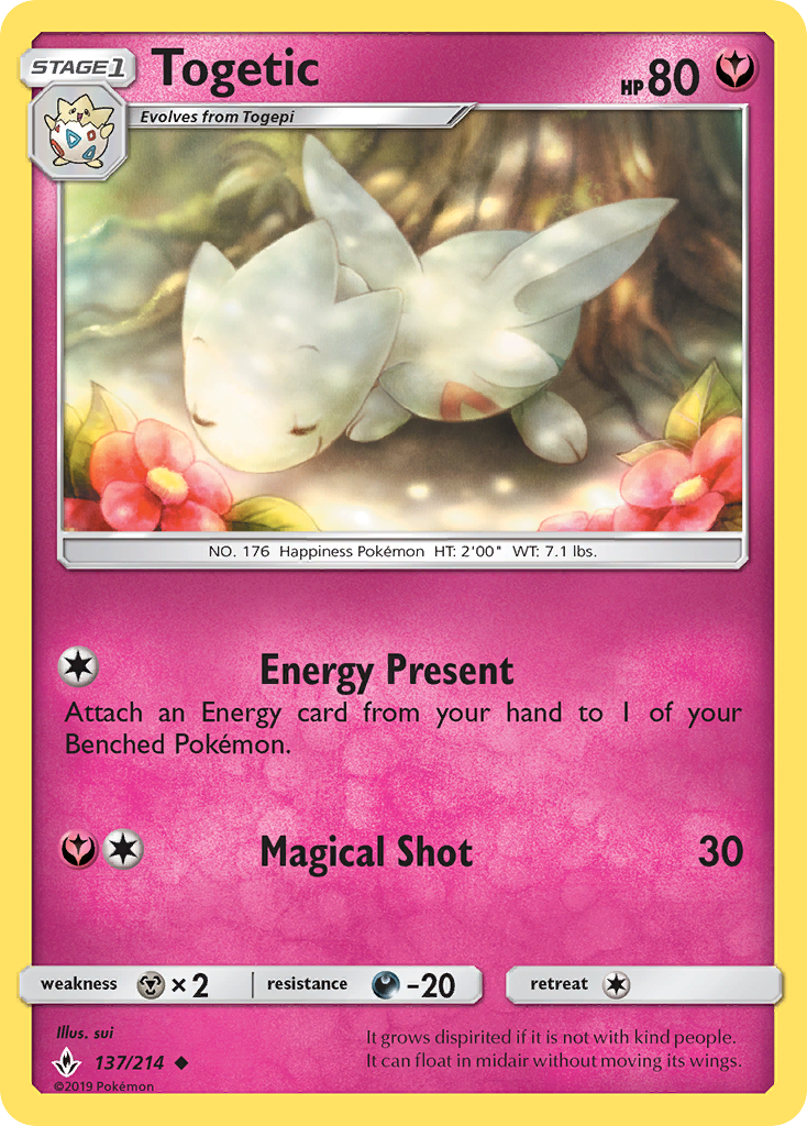 Togetic 137 SM - Unbroken Bonds Uncommon Lightly Played