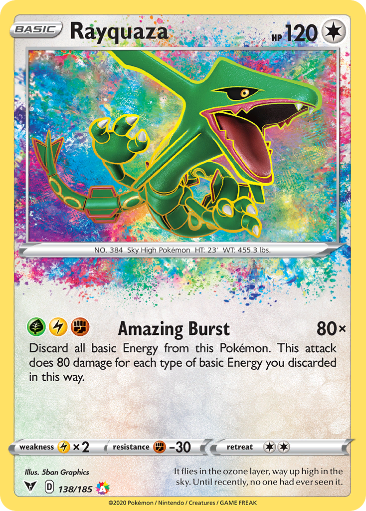 Rayquaza 138 SWSH04: Vivid Voltage Amazing Rare
