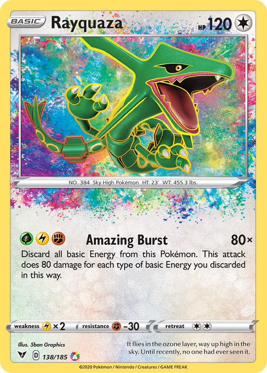 Rayquaza 138 SWSH04: Vivid Voltage Amazing Rare