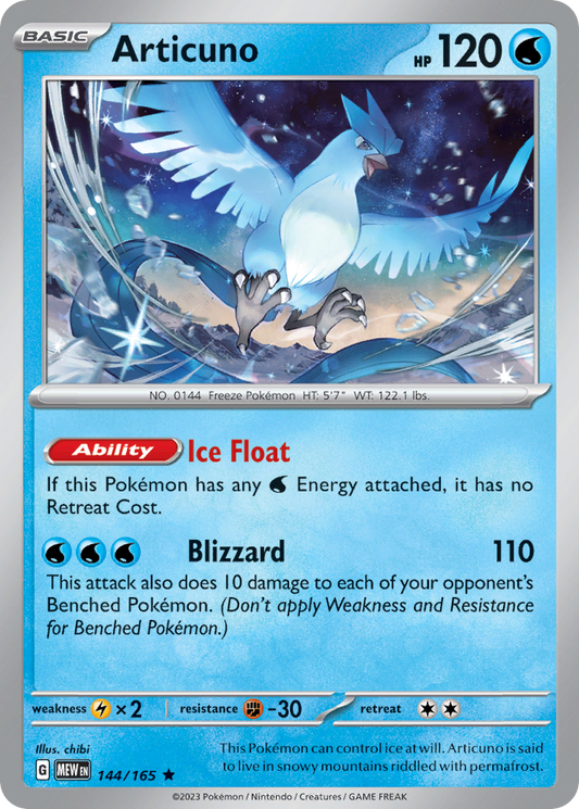Articuno 144 SV: Scarlet & Violet 151 Rare Lightly Played