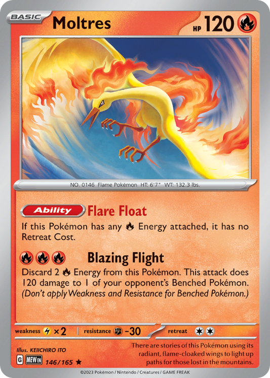 Moltres 146 SV: Scarlet & Violet 151 Rare Lightly Played