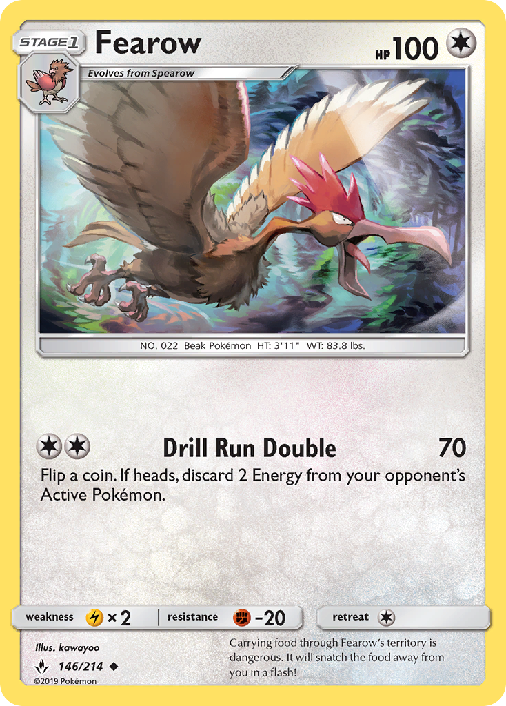 Fearow 146 SM - Unbroken Bonds Uncommon Lightly Played