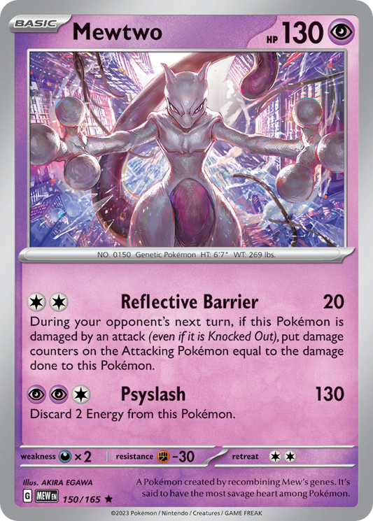 Mewtwo 150 SV: Scarlet & Violet 151 Rare Lightly Played