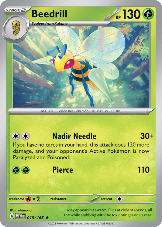 Beedrill 015 SV: Scarlet & Violet 151 Rare Lightly Played