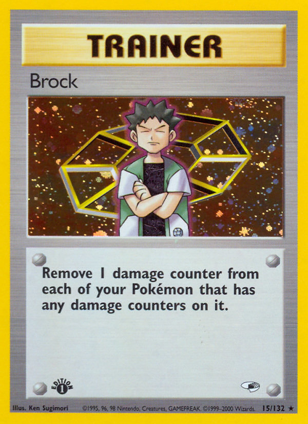 Brock 015 Gym Heroes Holo Rare