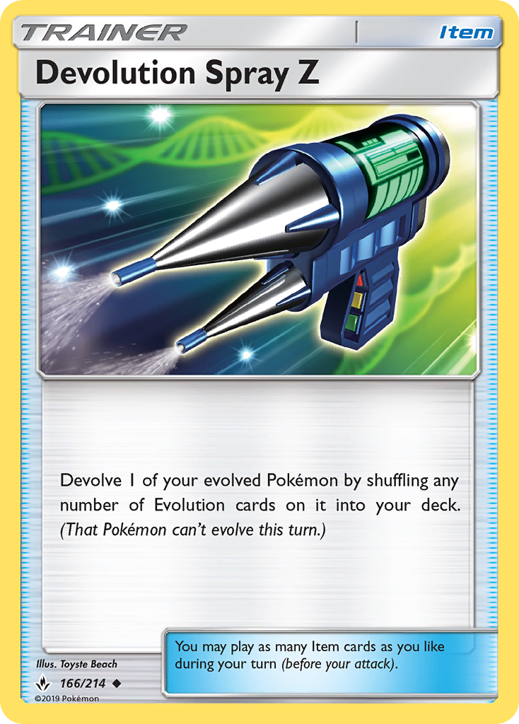 Devolution Spray Z 166 SM - Unbroken Bonds Uncommon Lightly Played