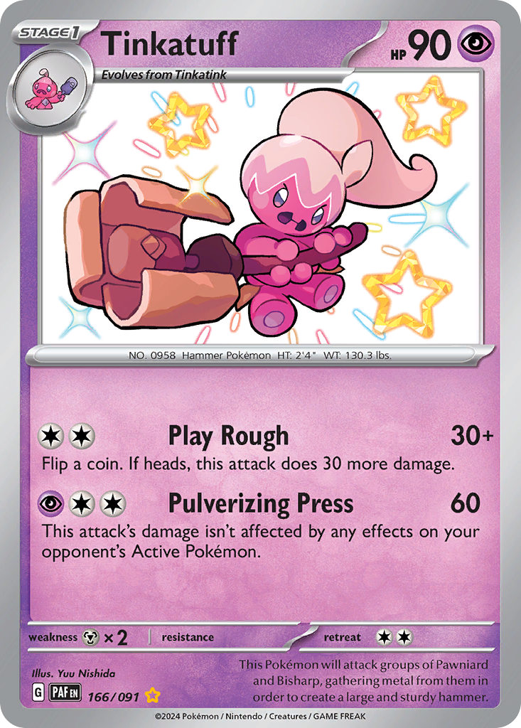 Tinkatuff 166 SV: Paldean Fates Shiny Rare