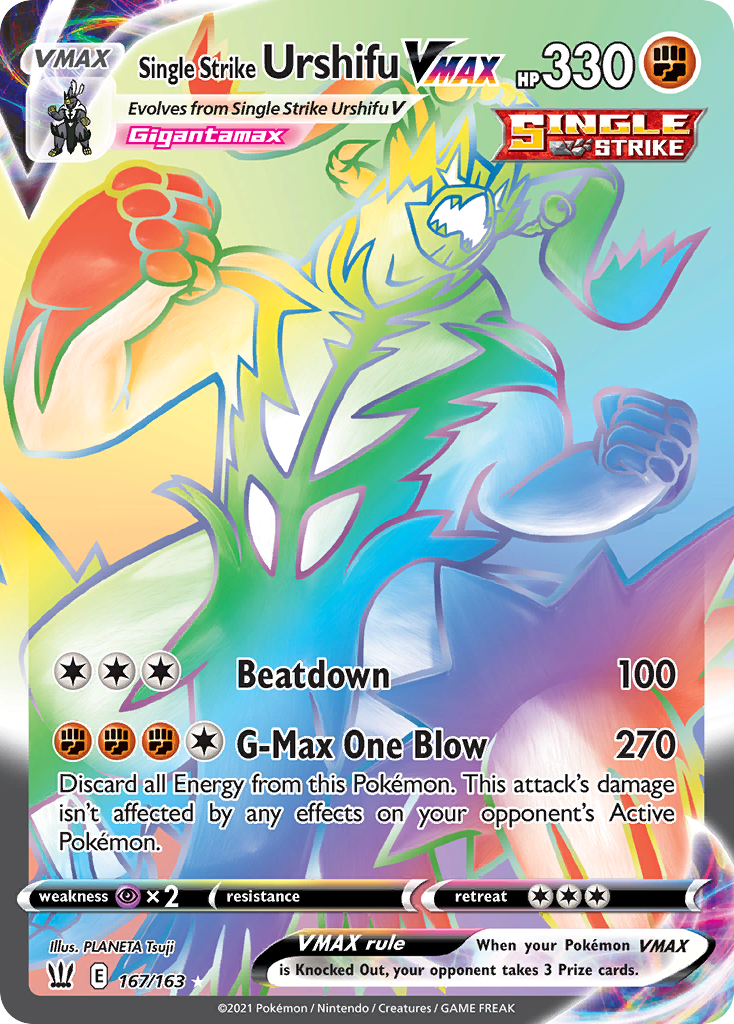 Single Strike Urshifu VMAX 167 SWSH05: Battle Styles Secret Rare