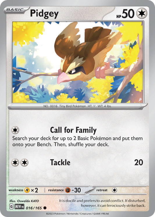 Pidgey 016 SV: Scarlet & Violet 151 Common