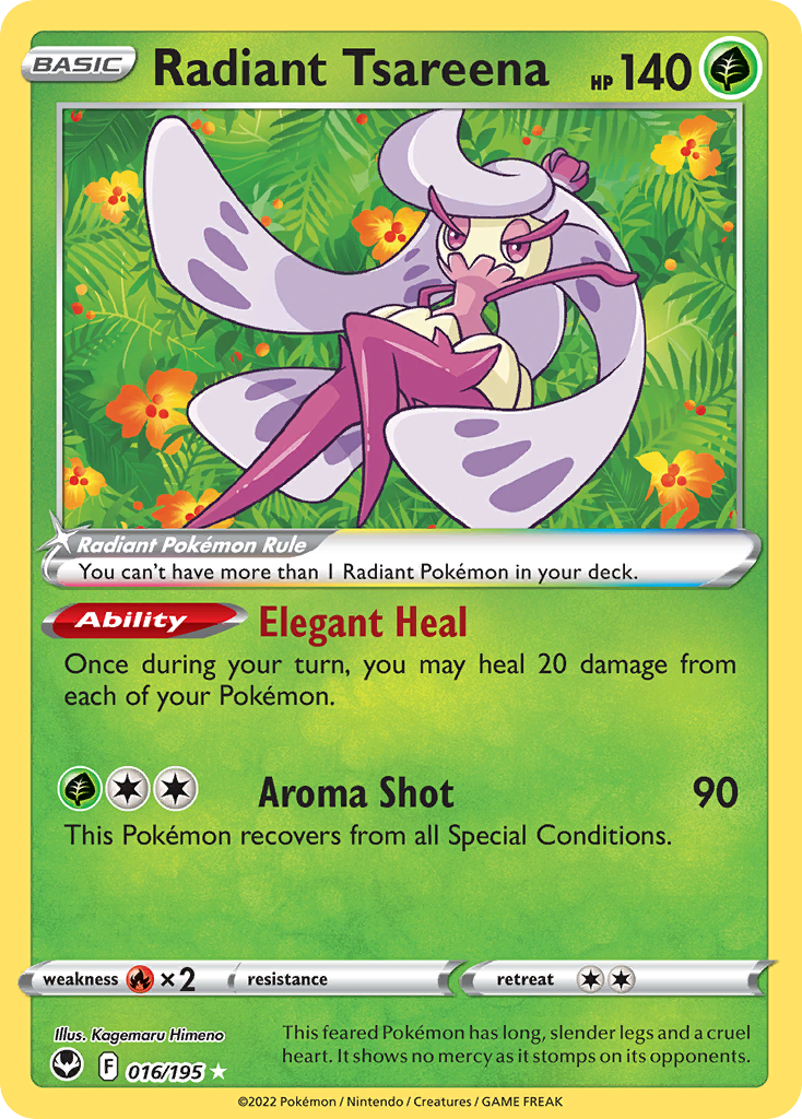 Radiant Tsareena 016 SWSH12: Silver Tempest Radiant Rare