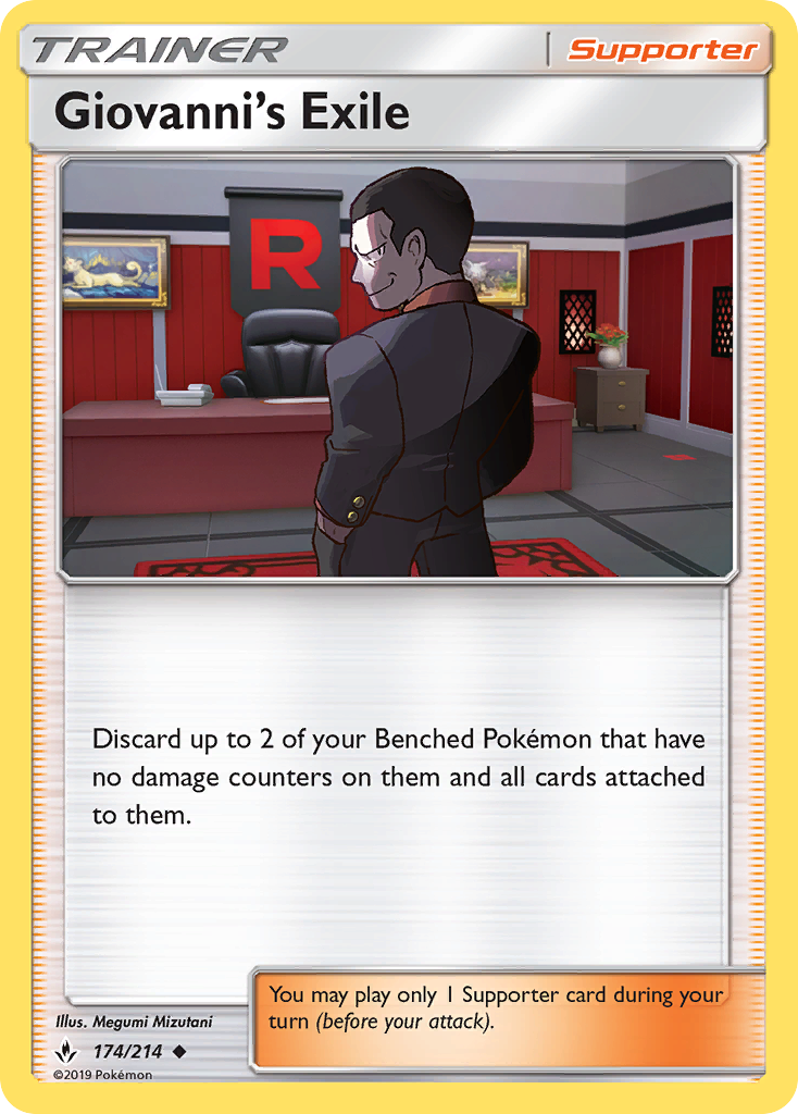 Giovanni's Exile 174 SM - Unbroken Bonds Uncommon Lightly Played