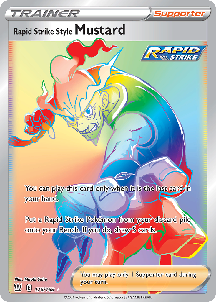 Rapid Strike Style Mustard 176 SWSH05: Battle Styles Secret Rare