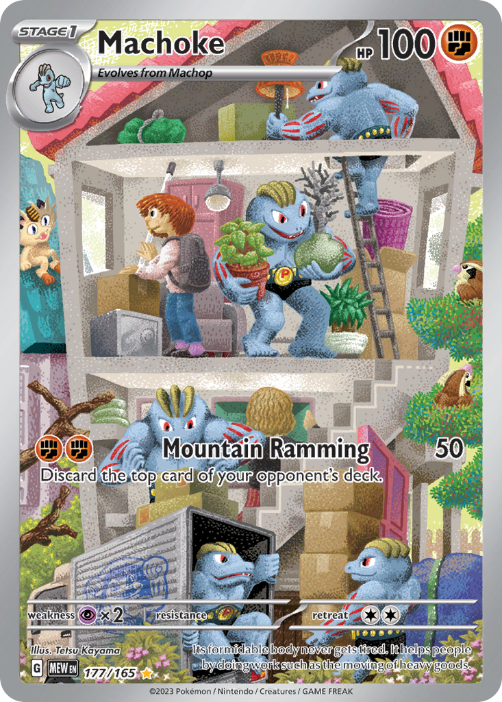 Machoke 177 SV: Scarlet & Violet 151 Illustration Rare Lightly Played