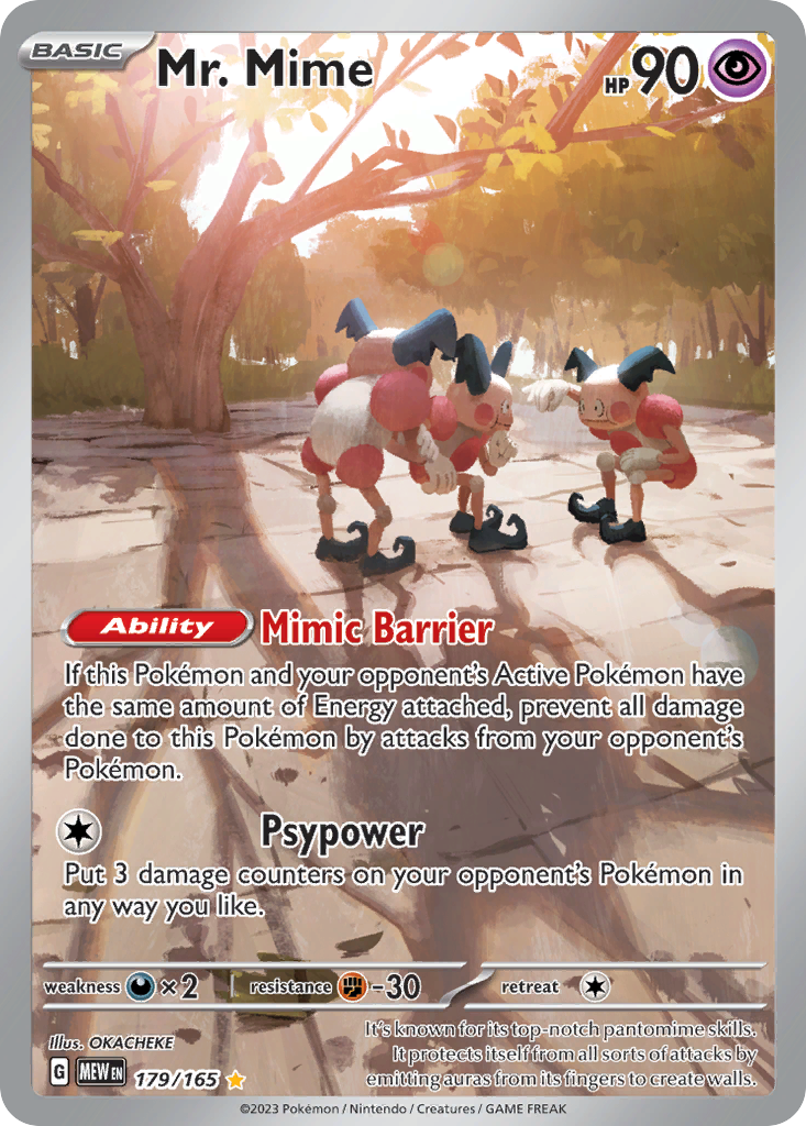 Mr. Mime 179 SV: Scarlet & Violet 151 Illustration Rare