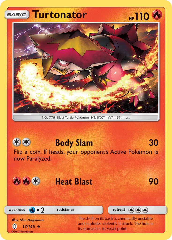 Turtonator 17 SM - Guardians Rising Rare Lightly Played