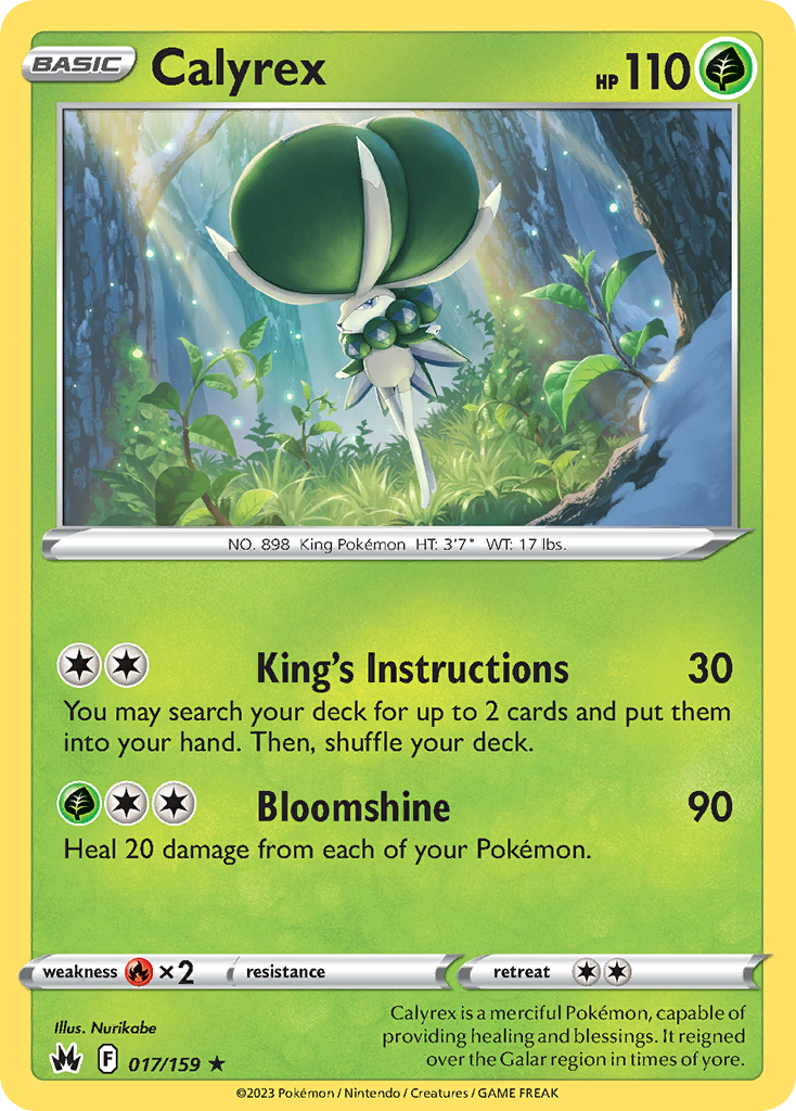 Calyrex 017 Crown Zenith Holo Rare