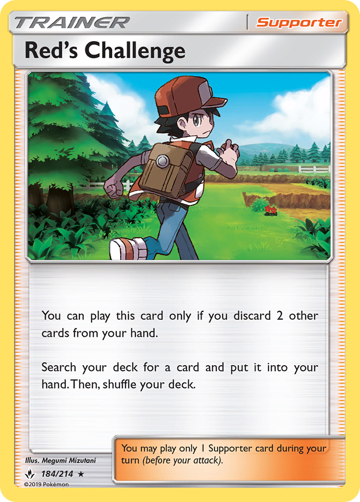 Red's Challenge 184 Sun & Moon: Unbroken Bonds Holo Rare Near Mint
