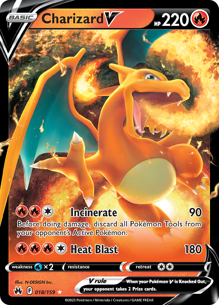 Charizard V 018 Crown Zenith Ultra Rare Lightly Played
