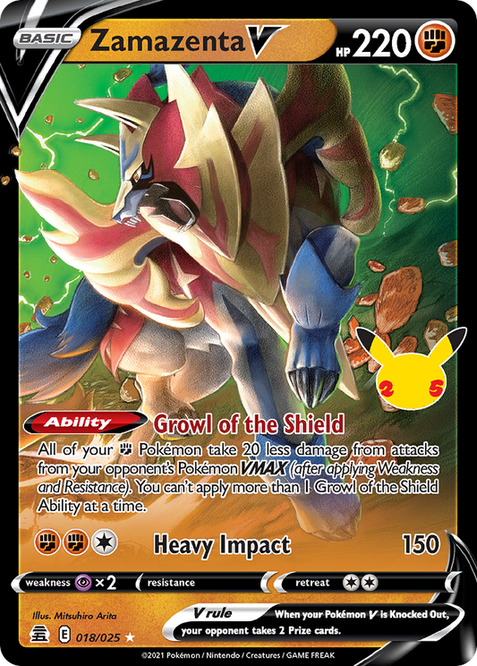 Zamazenta V 018 Celebrations Ultra Rare Lightly Played