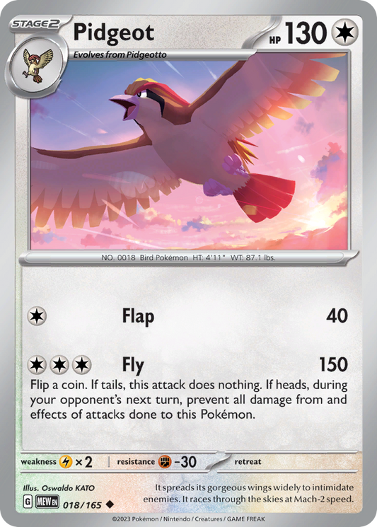 Pidgeot 018 SV: Scarlet & Violet 151 Uncommon