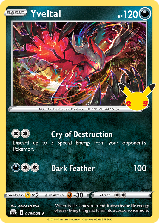 Yveltal 019 Celebrations Holo Rare